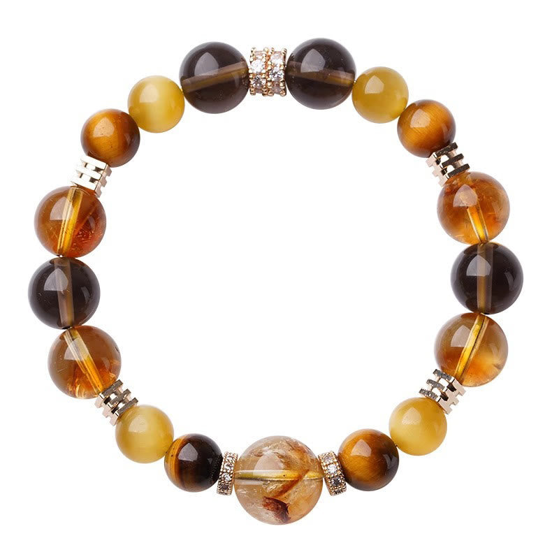 Citrine Topaz Tiger's Eye Bracelet