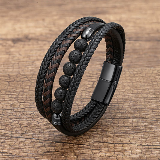 Lava Rock Bead Bracelet