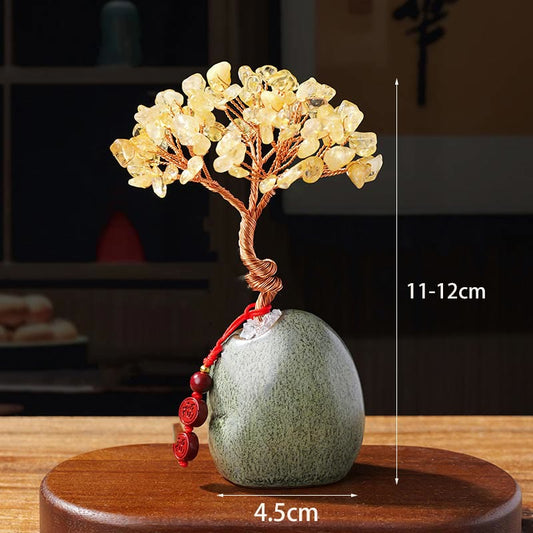 Mixed Crystal Tree Ceramic Decor
