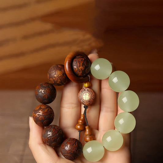 Sappan Wood Tibetan Bead Bracelet