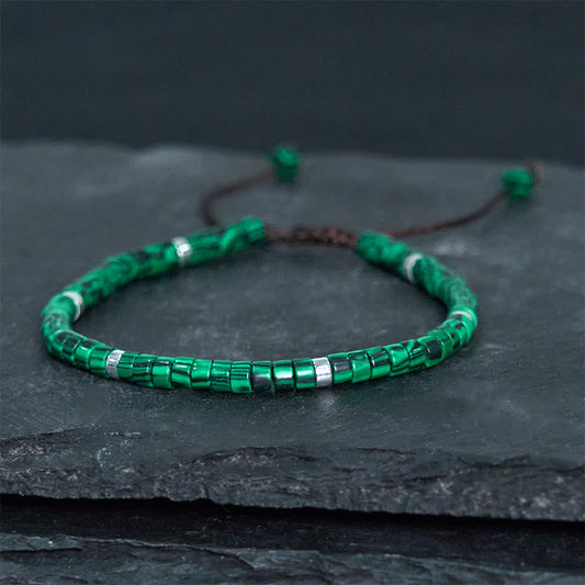 Malachite Spacer Bead Bracelet