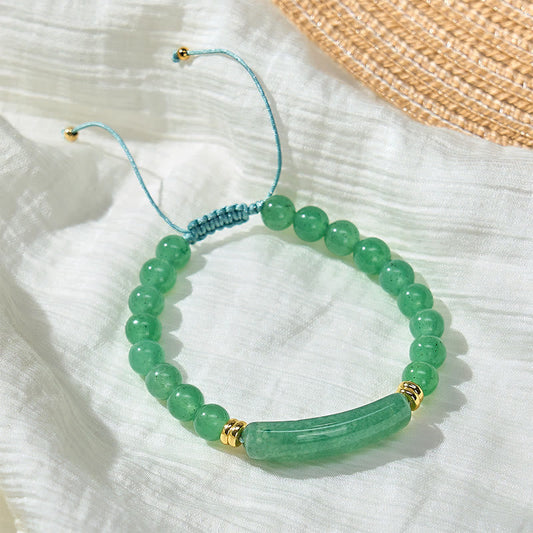 Five-Stone Crystal Bead Bracelet
