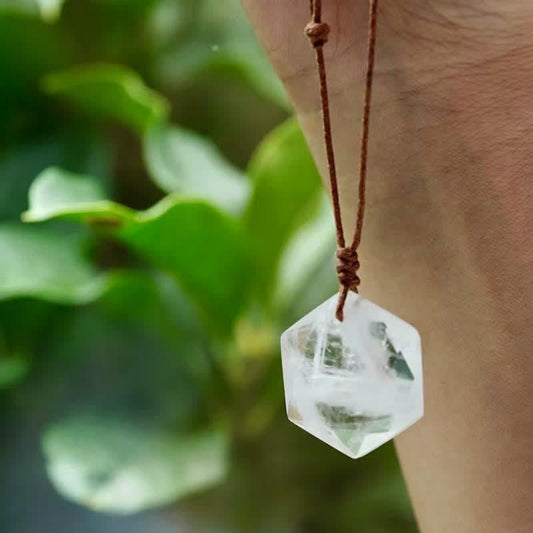 Clear Quartz Star of David Necklace