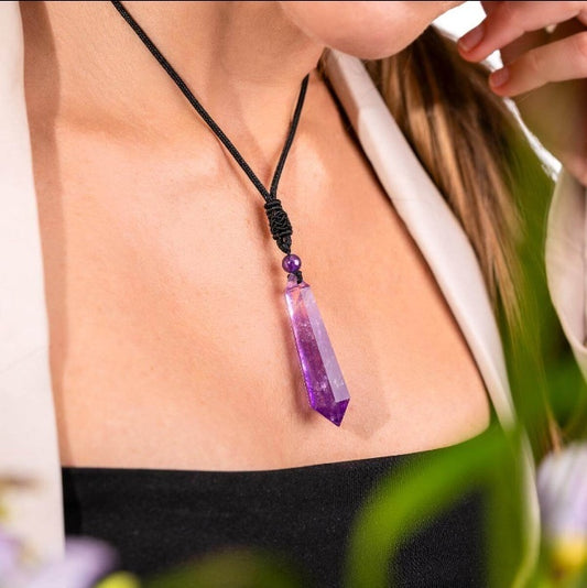Amethyst Talisman Pendant Necklace