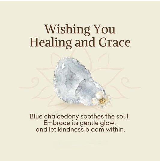 Blue Chalcedony Bead Bracelet