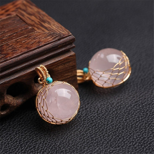 Real Rose Quartz Pendant – Heart Chakra Goddess Gem
