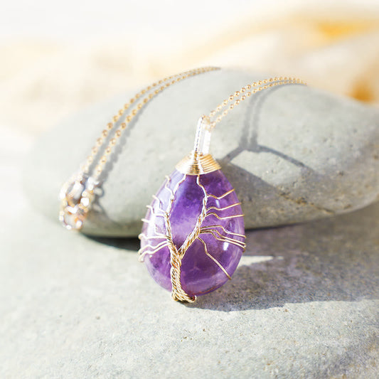Quartz Tree of Life Necklace