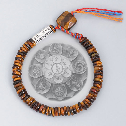Tibetan Tiger's Eye Mantra Bracelet