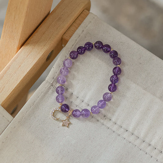 Amethyst Moon Star Bracelet