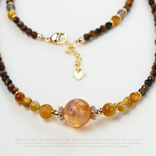 Golden Current Crystal Wrap Bracelet