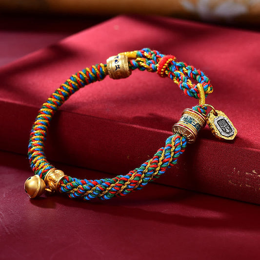 Multicolor Braided String Bracelet