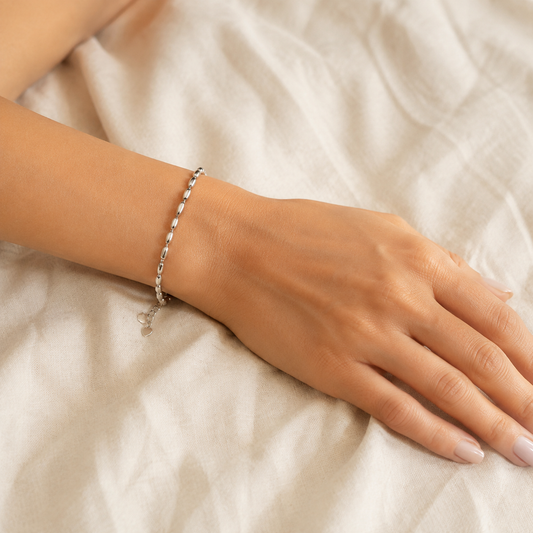Quiet Current Silver Link Bracelet