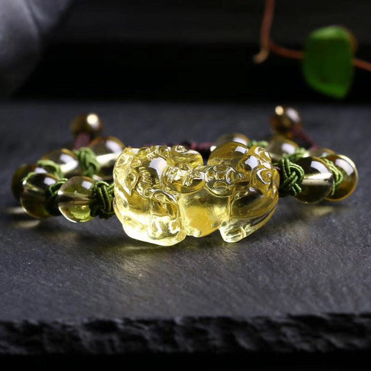 Citrine Pixiu 8–10mm Bracelet