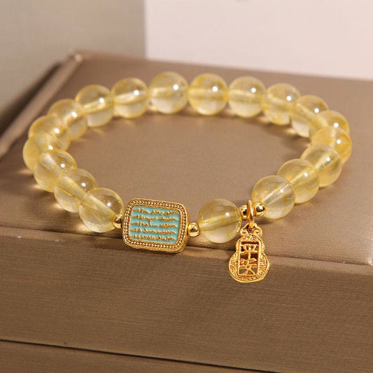 Citrine Five Scriptures Bracelet