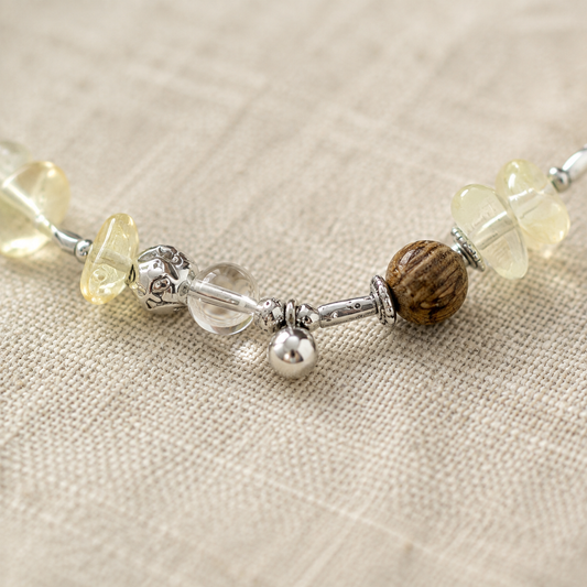 Sunlit Grove Citrine & 925 Sterling Silver Bracelet