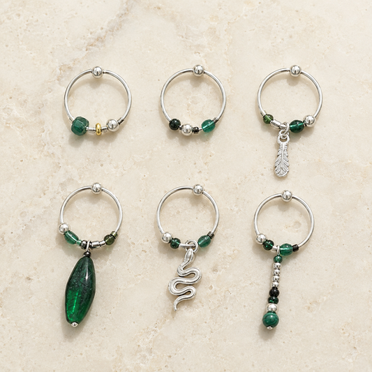 Emerald Arcana Wizard-Inspired Single Hoop Earring | S925 Silver