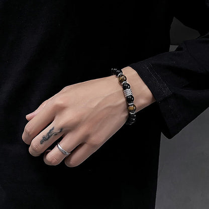 Black Obsidian Tiger's Eye Bracelet