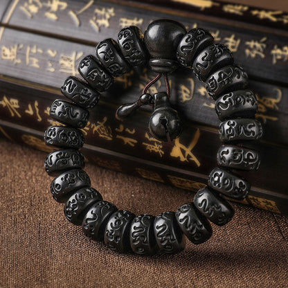 Tibetan Lightning Strike Wood Bracelet by Worn Within