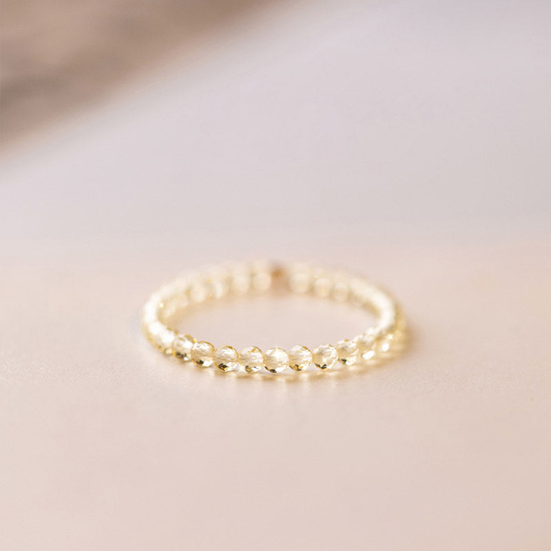 Citrine Crystal Ring