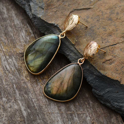 Handmade Labradorite Earrings by Worn Within