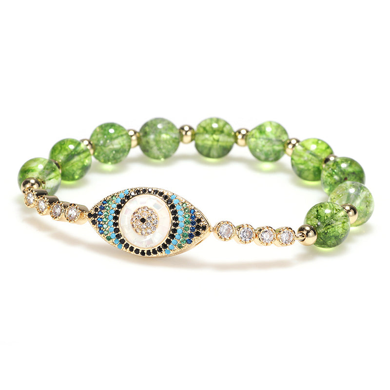 Peridot Evil Eye Bracelet
