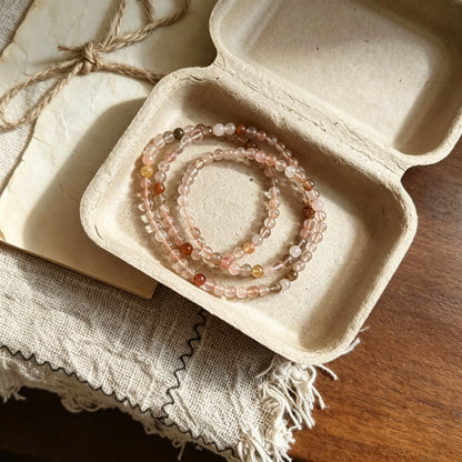 Rainbow Crystal Wrap Bracelet — 3-Strand Natural Color Crystal