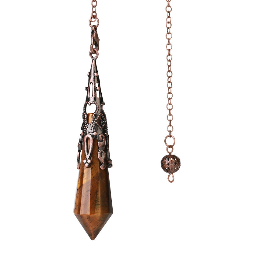 Tiger's Eye Stone Pendant Necklace by Worn Within