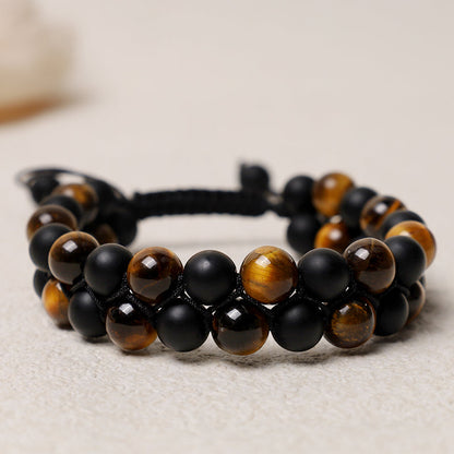 Tigerauge geflochtenes Schnurarmband