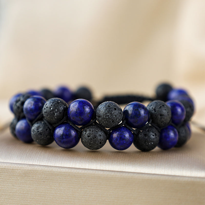 Tigerauge geflochtenes Schnurarmband