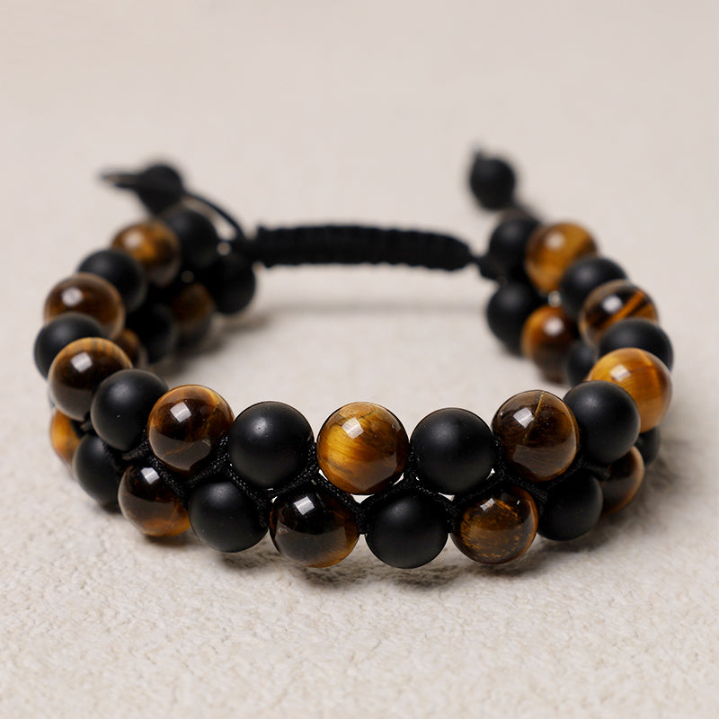 Tiger's Eye Braided String Bracelet by Worn Within