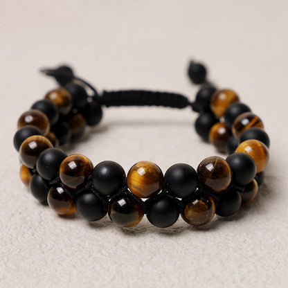 Tiger's Eye Braided String Bracelet by Worn Within