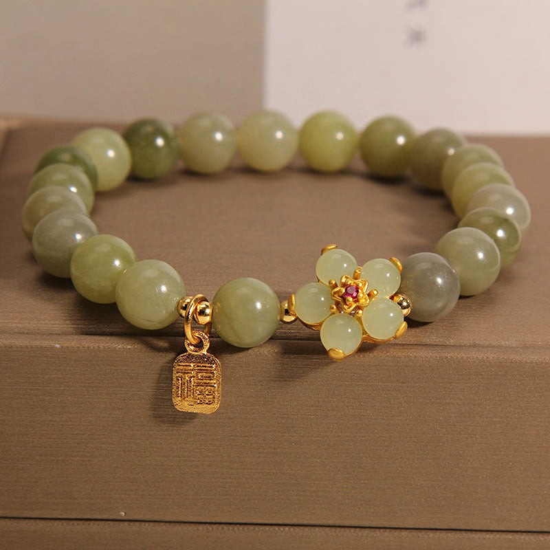 Green Jade Bead Bracelet