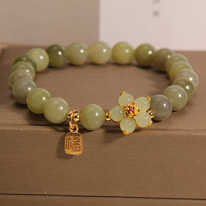 Green Jade Bead Bracelet