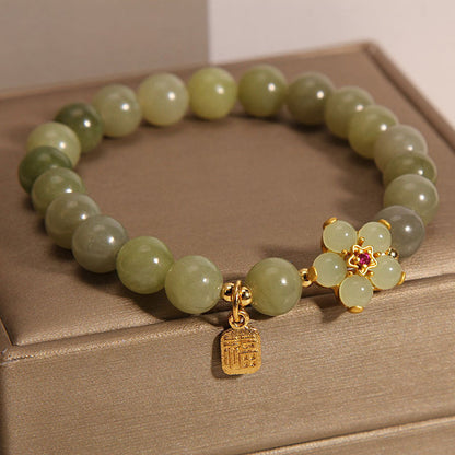 Green Jade Bead Bracelet