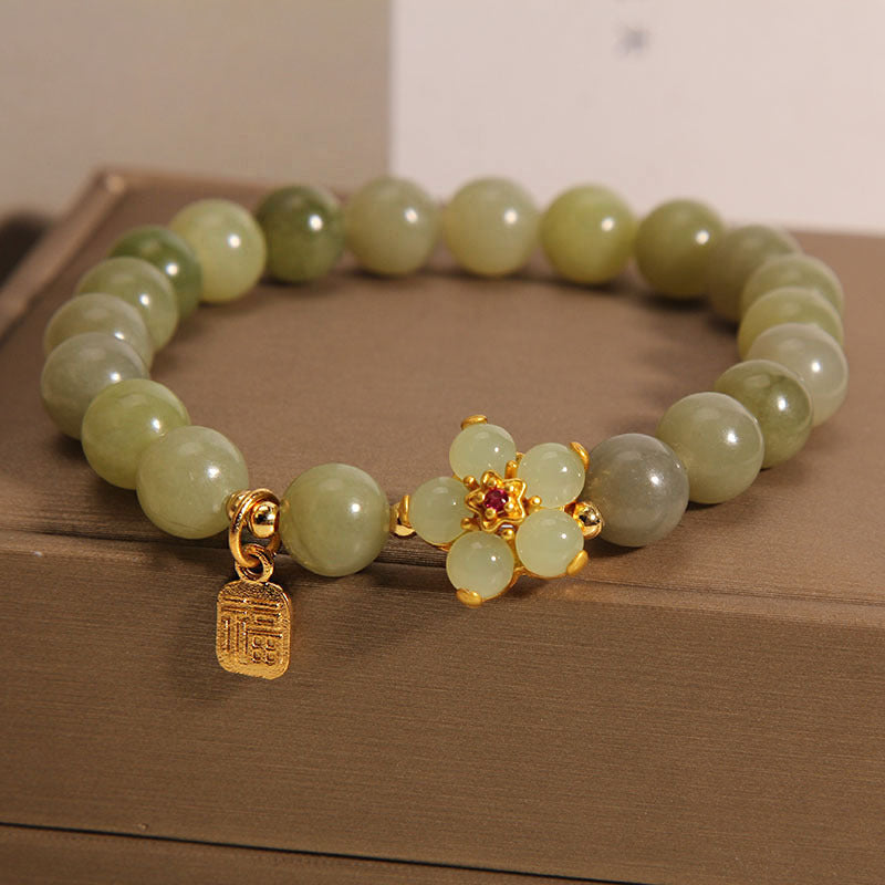 Green Jade Bead Bracelet