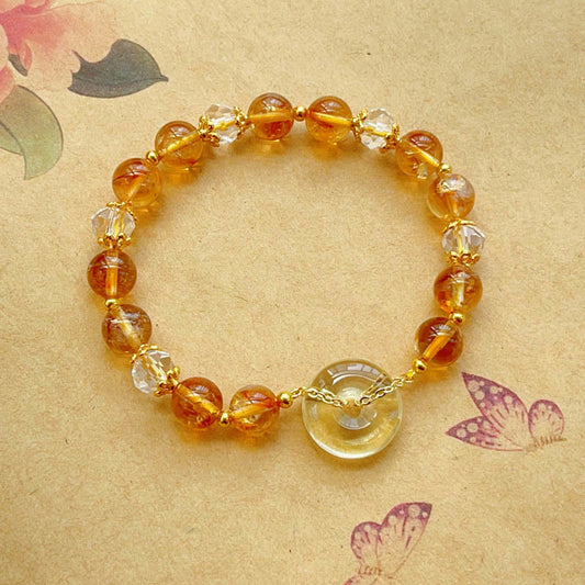 Peace Buckle Citrine Bracelet by Worn Within