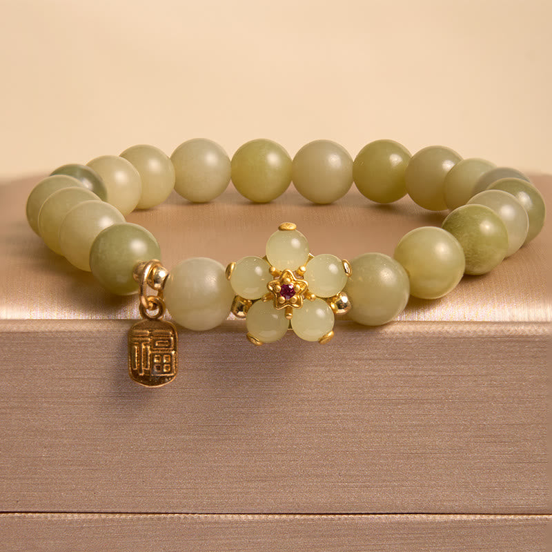 Green Jade Bead Bracelet