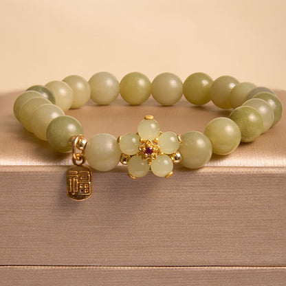 Green Jade Bead Bracelet