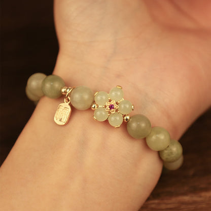 Green Jade Bead Bracelet