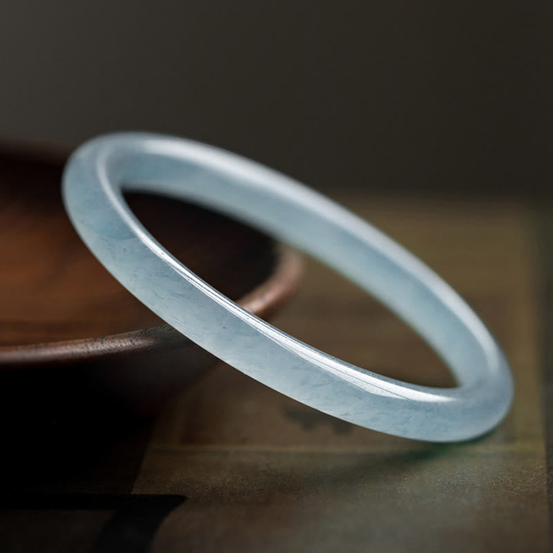 Aquamarine Crystal Bangle by Worn Within