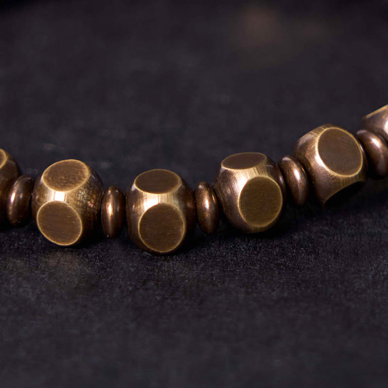 Brass Amulet Bead Bracelet