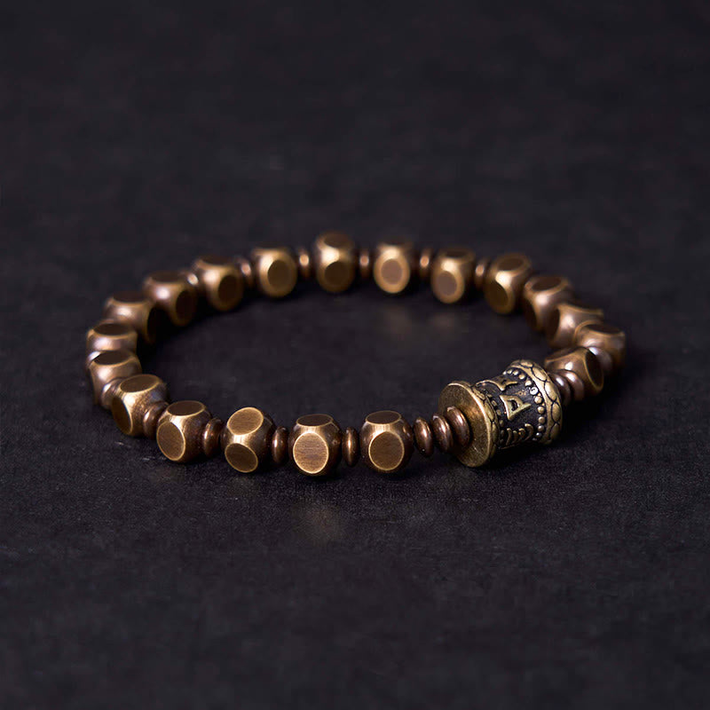Brass Amulet Bead Bracelet