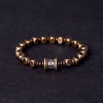 Brass Amulet Bead Bracelet
