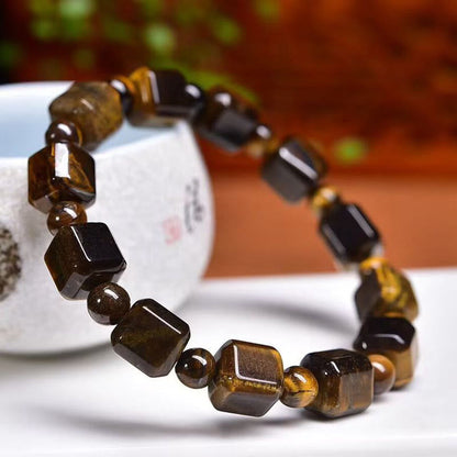 Tiger's Eye Stretch Bead Bracelet by Worn Within
