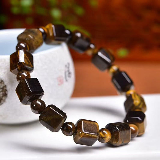 Tiger's Eye Stretch Bead Bracelet by Worn Within