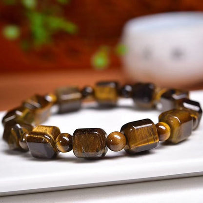 Tigerauge Stretch-Perlenarmband