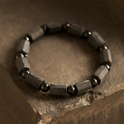 Black Tourmaline Bead Bracelet by Worn Within