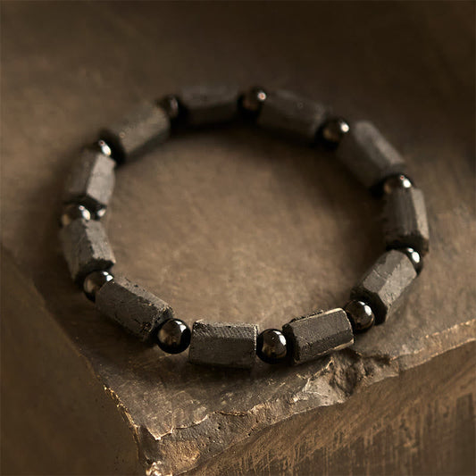 Black Tourmaline Bead Bracelet by Worn Within