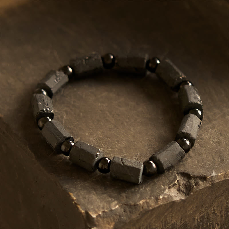 Schwarzes Turmalin-Perlenarmband