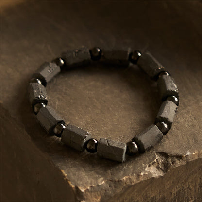 Schwarzes Turmalin-Perlenarmband